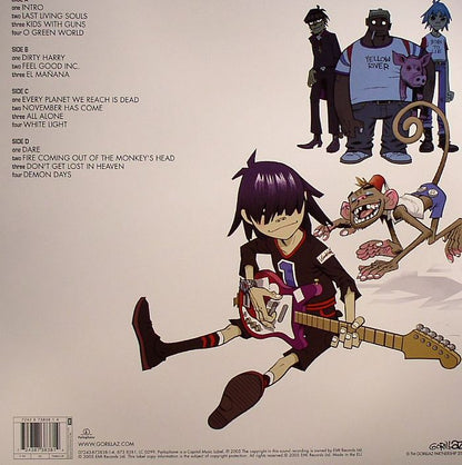 Gorillaz - Demon Days double vinyl LP tracklist