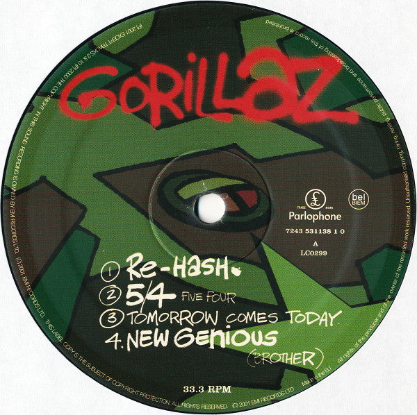 Gorillaz - Gorillaz double vinyl label