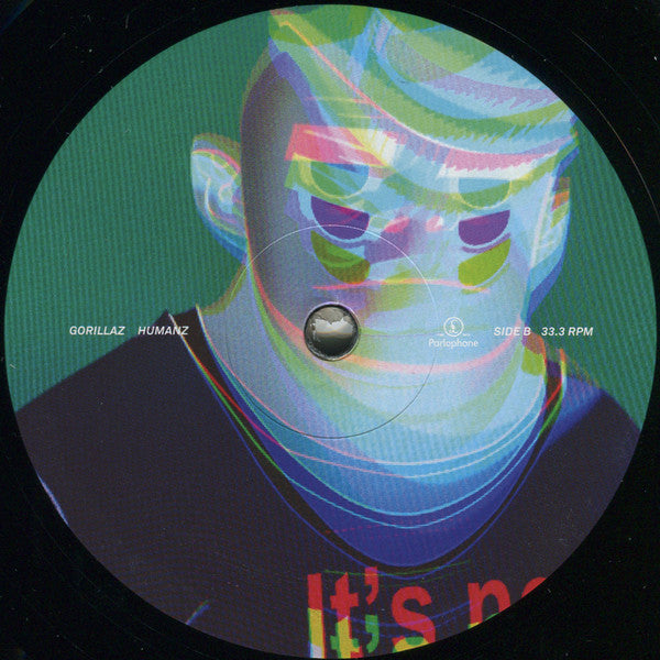 Gorillaz - Humanz double vinyl LP label