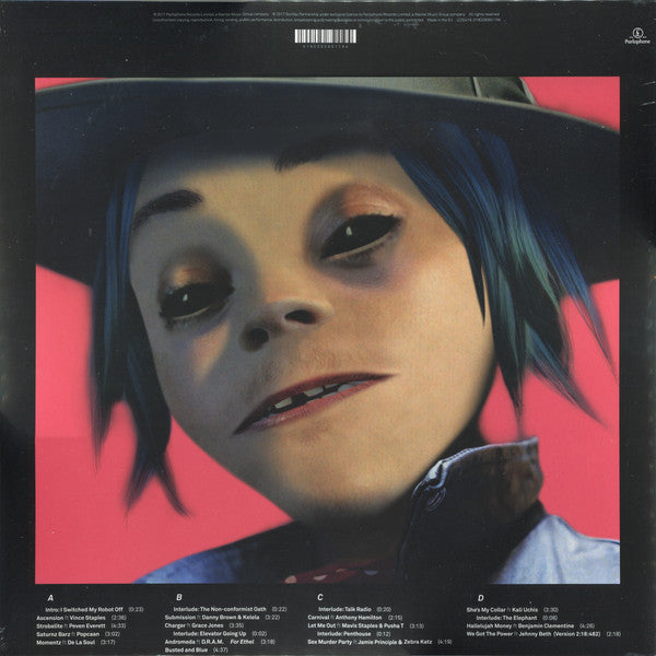 Gorillaz - Humanz double vinyl LP tracklist