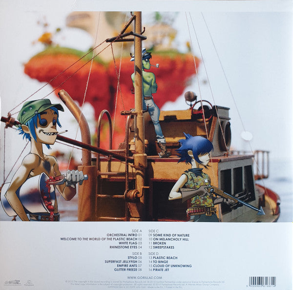 Gorillaz - Plastic Beach double vinyl LP tracklist