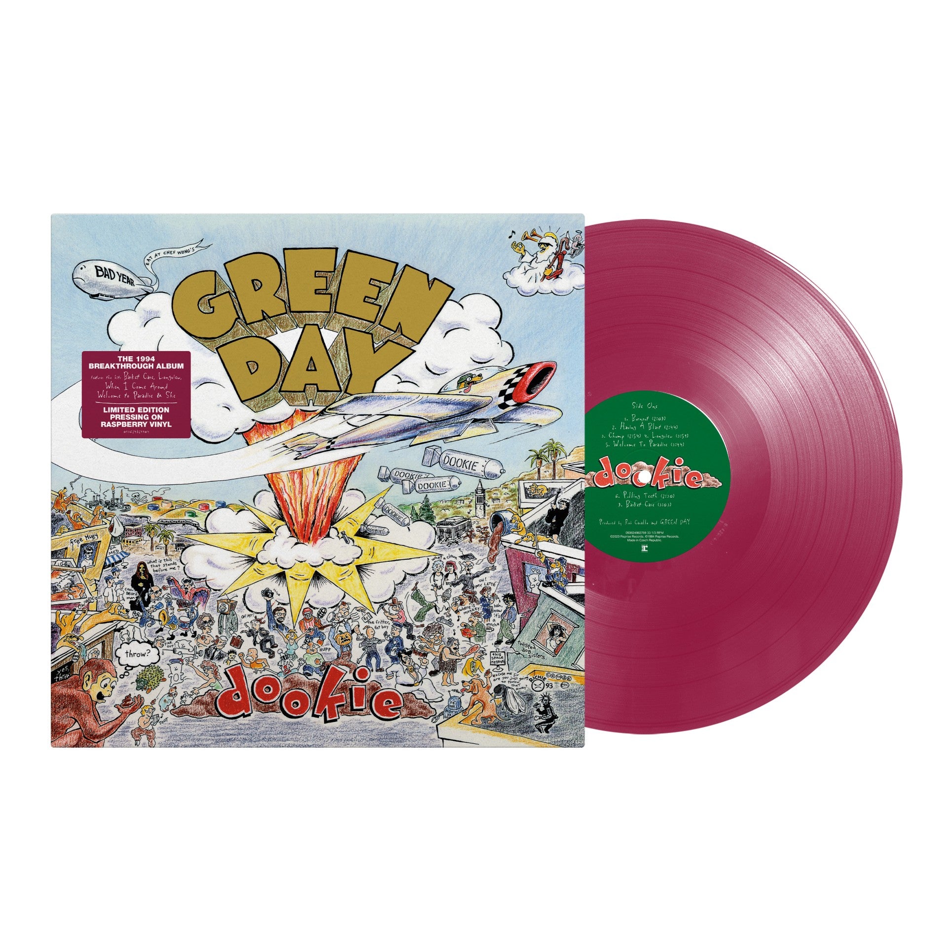 Green Day - Dookie limited raspberry vinyl LP