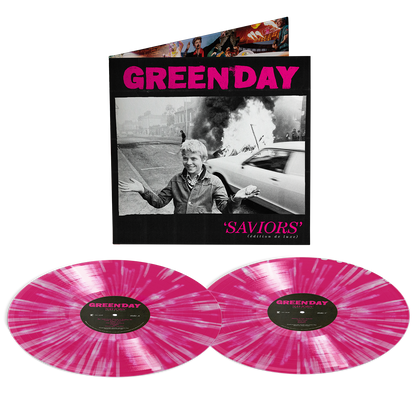 Green Day SAVIORS deluxe edition pink and clear vinyl