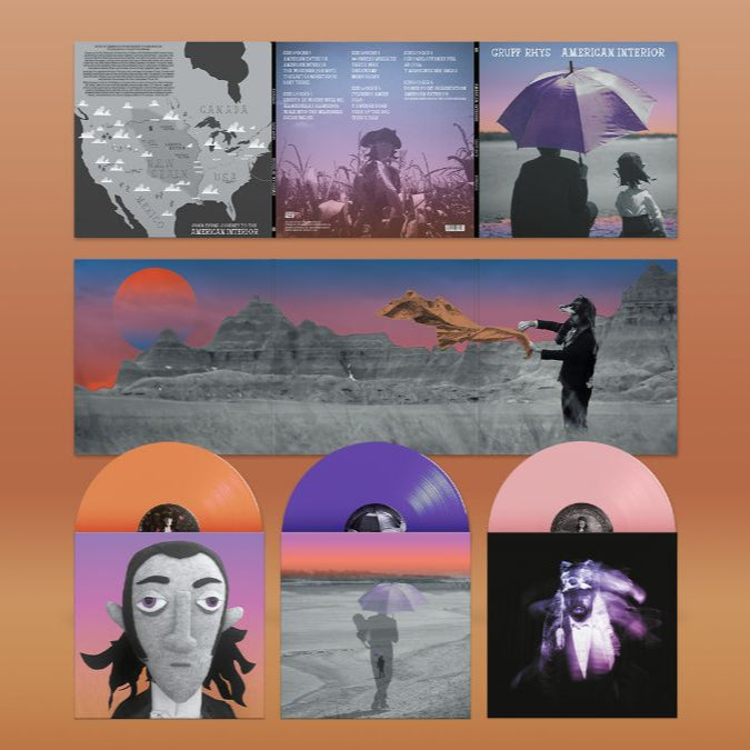 Gruff Rhys - American Interior triple coloured vinyl album reissue