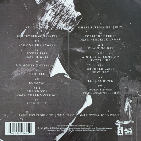 J Cole - Born Sinner vinyl album tracklist