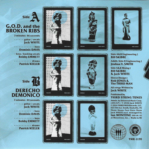 Jack White - G.O.D. And The Broken Ribs / Derecho Demonico 7 inch