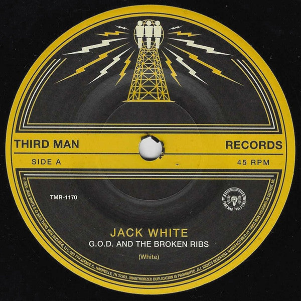 Jack White - G.O.D. And The Broken Ribs / Derecho Demonico 7 inch vinyl