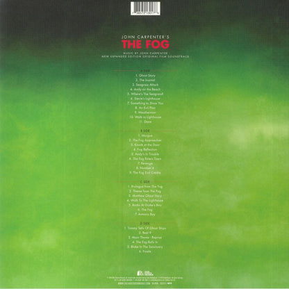 John Carpenter - The Fog (Expanded Soundtrack) double vinyl LP tracklist