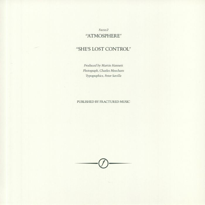 Joy Division - Atmosphere / She's Lost Control 12 inch vinyl