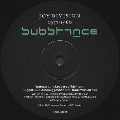 Joy Division - Substance double vinyl LP label