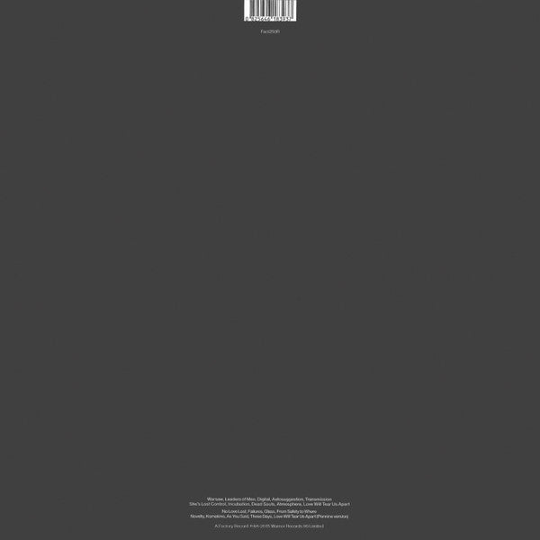 Joy Division - Substance double vinyl LP tracklist