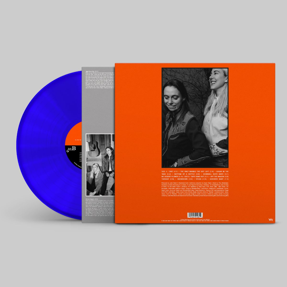 Julien Baker and TORRES Send a Prayer My Way blue vinyl rear cover