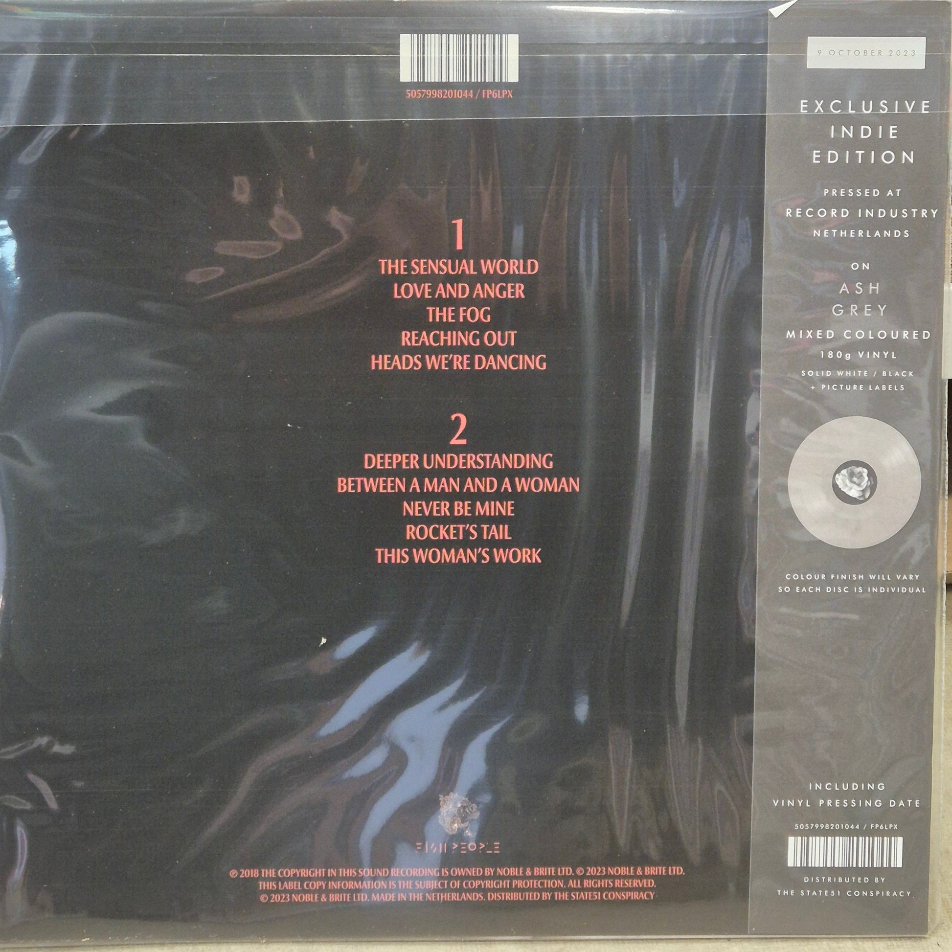Kate bush - the sensual world ash grey vinyl LP tracklist
