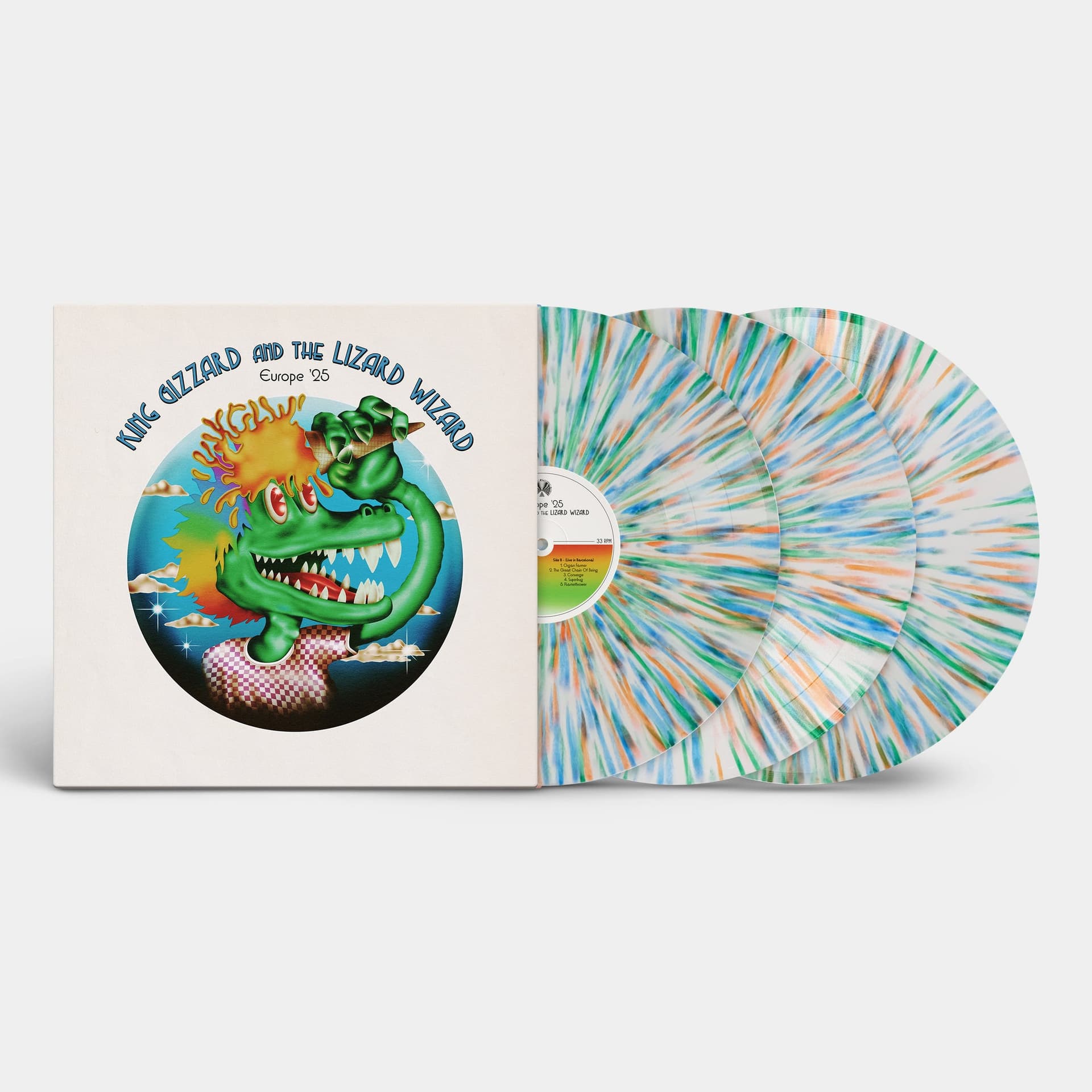 King Gizzard and The Lizard Wizard - Live in Europe ’25 Vol. II - rainbow sprinkles vinyl 3LP