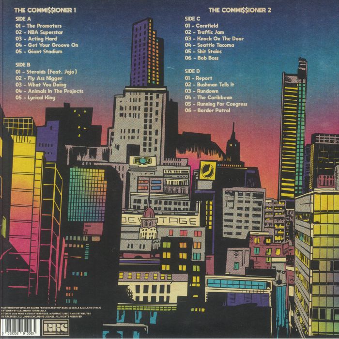 Kool Keith - The Commi$$ioner Vol. 1 and 2 double vinyl album LP tracklist