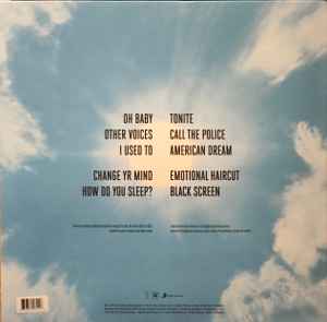 LCD Soundsystem American Dream album back cover tracklist