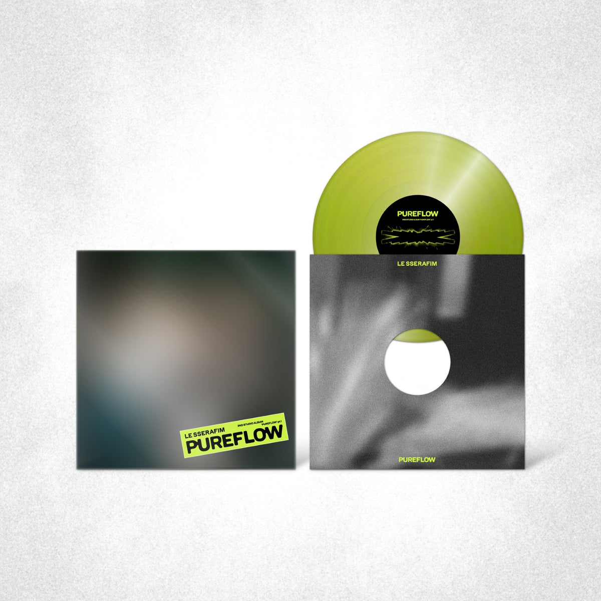 LE SSERAFIM - 2nd Studio Album ‘PUREFLOW' pt.1 - electric yellow glitter Vinyl LP