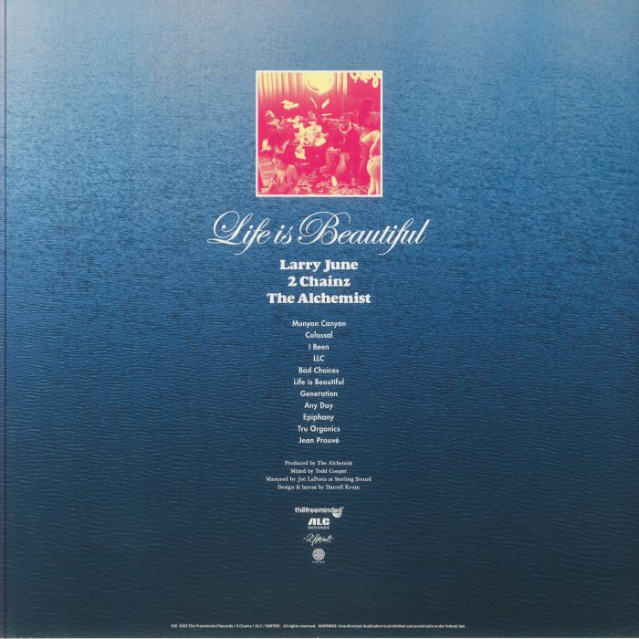 Larry June, 2 Chainz, and The Alchemist -  Life Is Beautiful vinyl LP tracklist