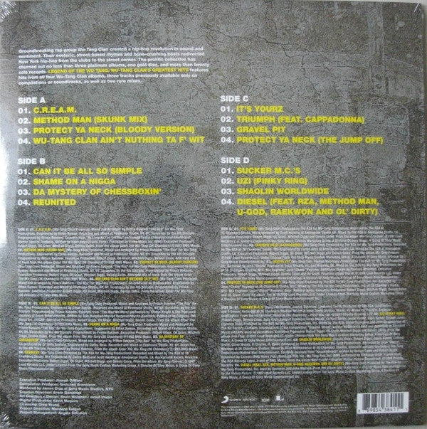 Wu-Tang Clan - Legend Of The Wu-Tang: Greatest Hits vinyl tracklist
