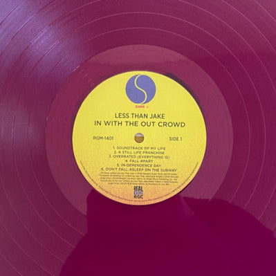 Less Than Jake - In With the Out Crowd grape vinyl LP reissue
