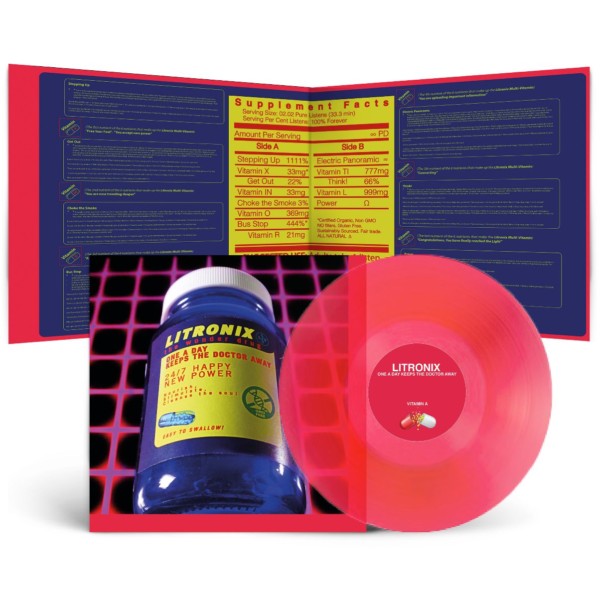 Litronix One A Day Keeps The Doctor Away transparent red vinyl
