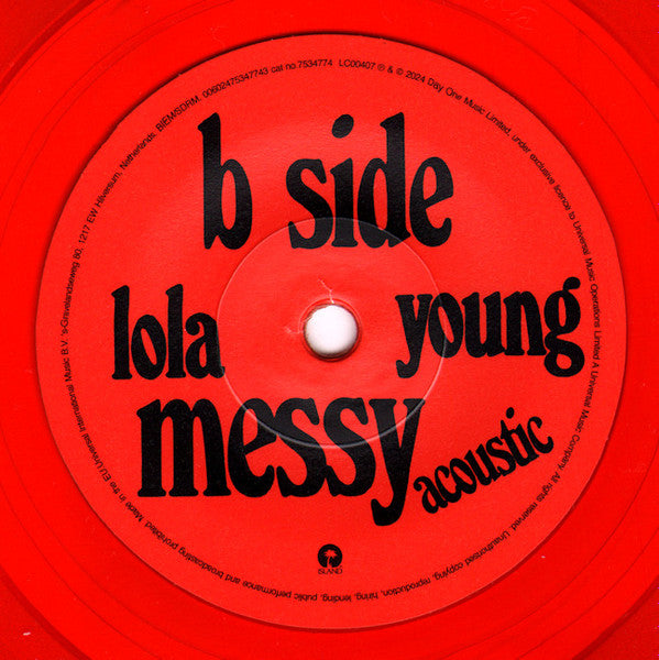 Lola Young - Messy acoustic 7 inch vinyl