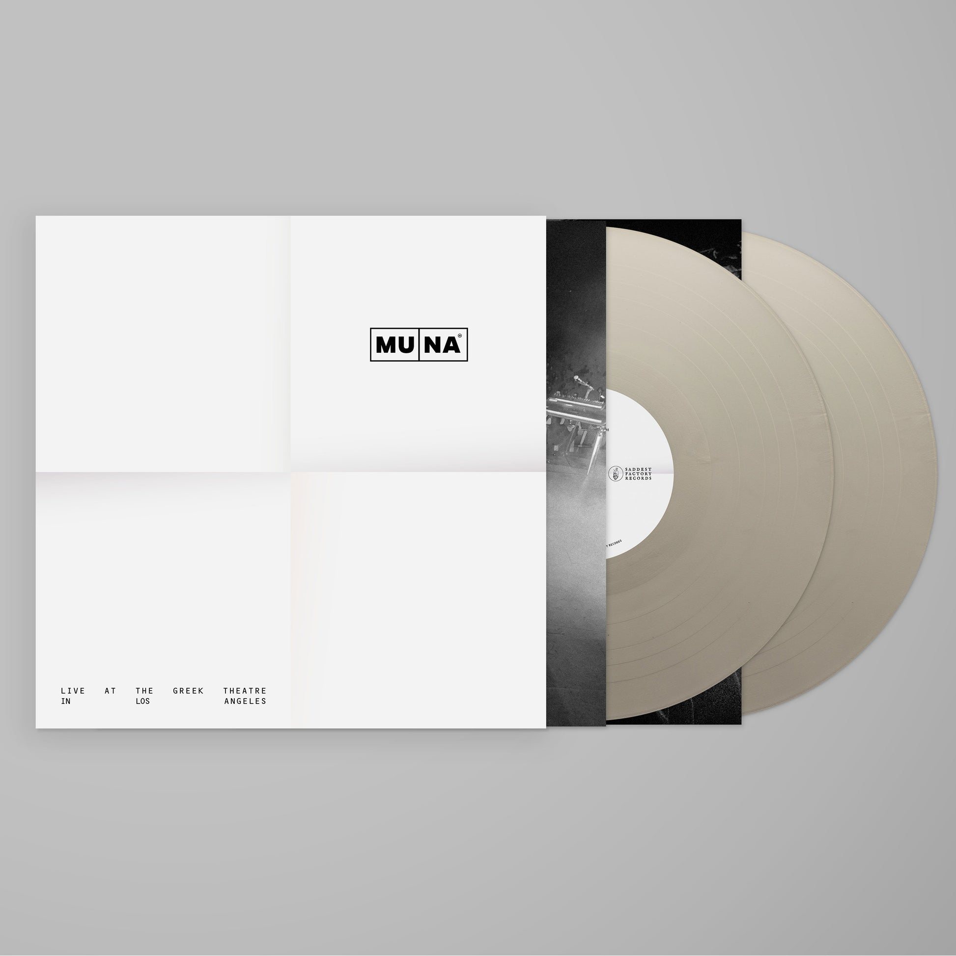 MUNA - Live At The Greek Theatre in Los Angeles metallic silver double vinyl LP