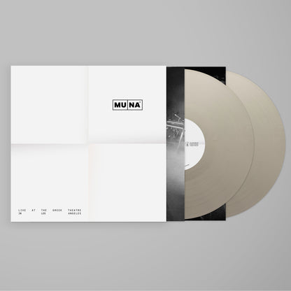 MUNA - Live At The Greek Theatre in Los Angeles metallic silver double vinyl LP
