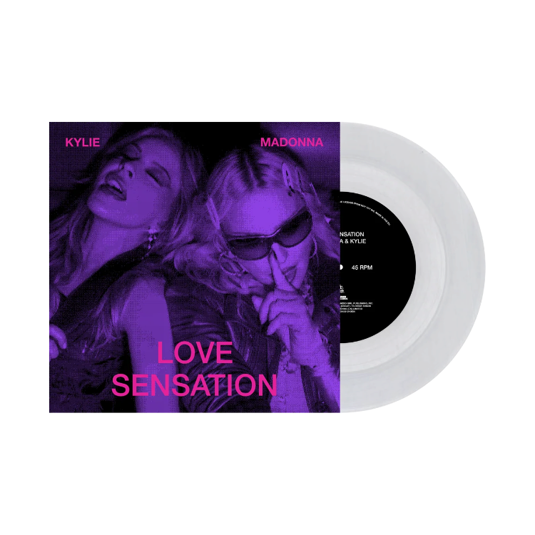 Madonna & Kylie - Love Sensation limited clear vinyl 7 inch