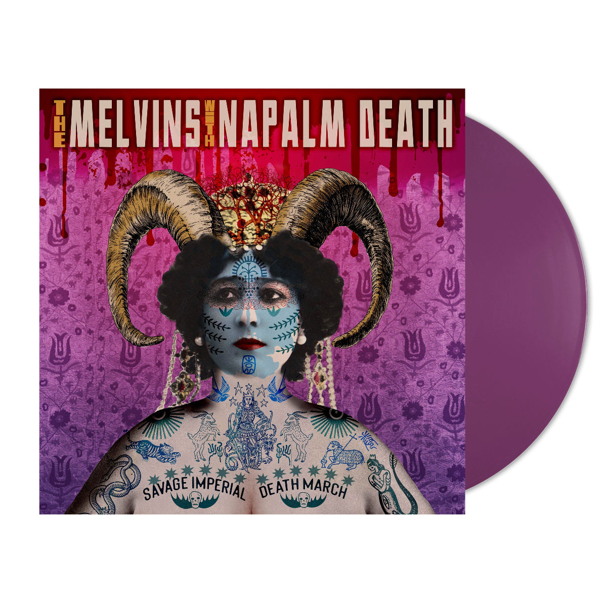 Melvins with Napalm Death - Savage Imperial Death March orchid vinyl LP