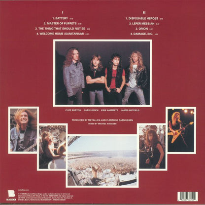 Metallica - Master of Puppets vinyl LP tracklist