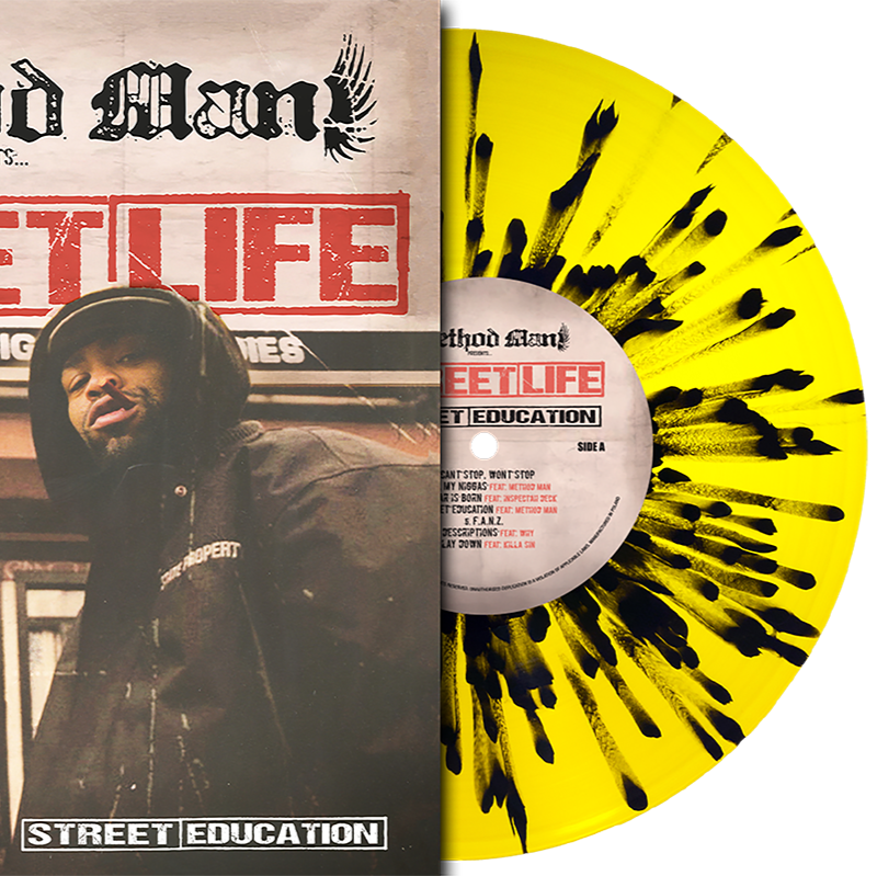 Method Man presents Street Life - Street Education yellow and black splatter vinyl LP reissue