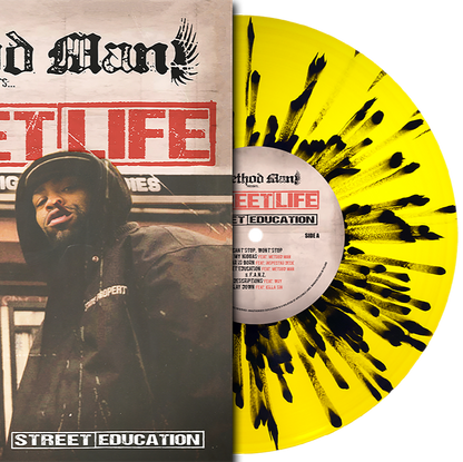 Method Man presents Street Life - Street Education yellow and black splatter vinyl LP reissue