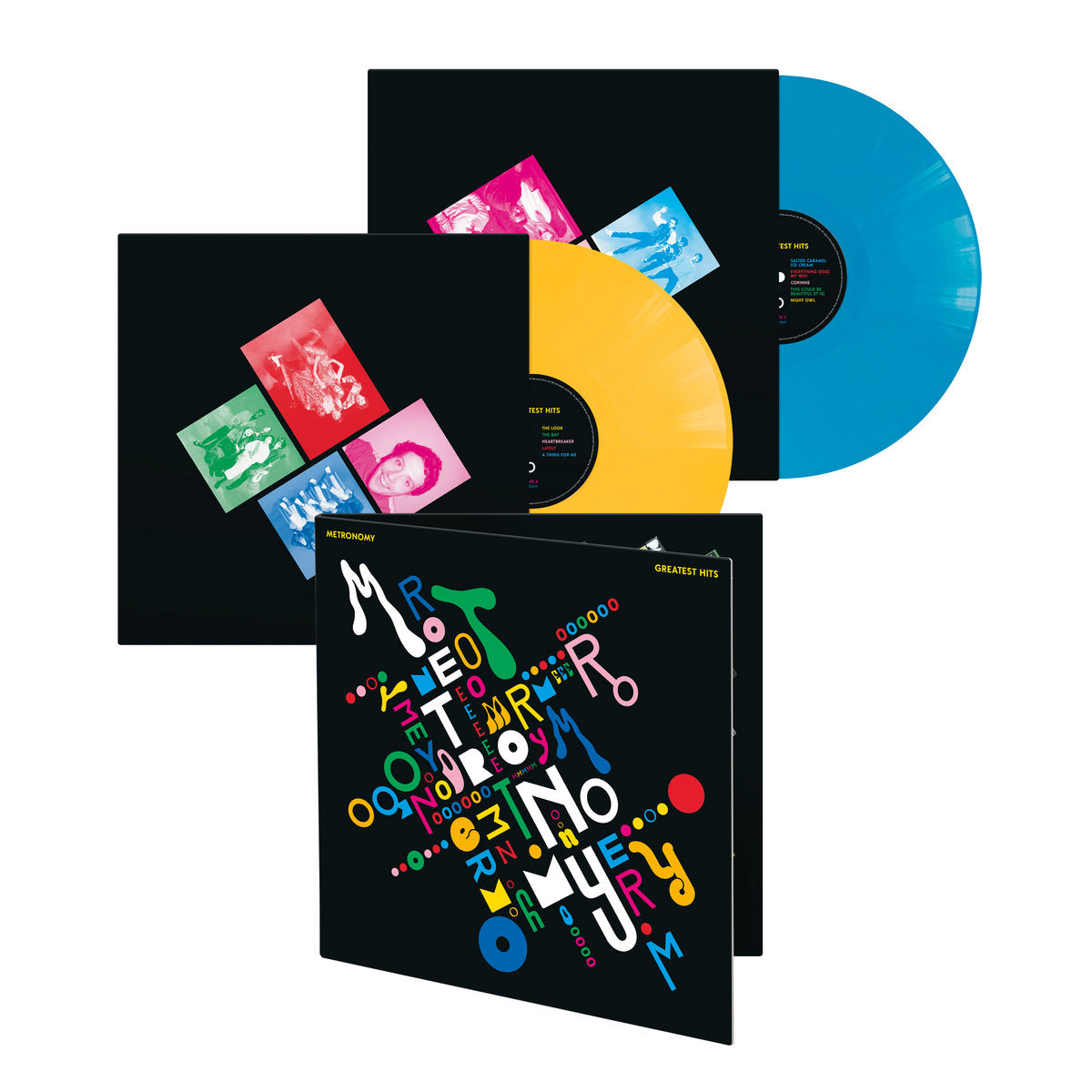 Metronomy - Greatest Hits yellow and blue double vinyl LP