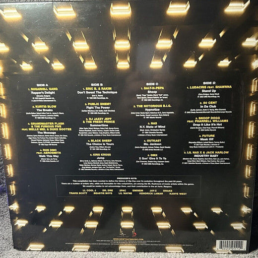 NOW That's What I Call Hip-Hop at 50 double vinyl LP tracklist