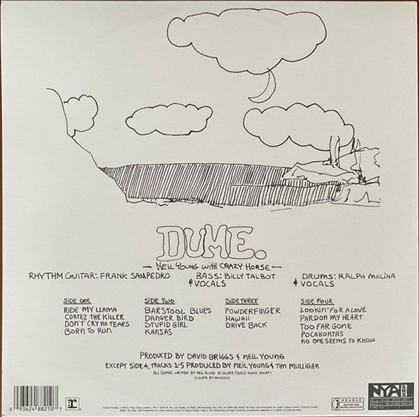 Neil Young with Crazy Horse - Dume double vinyl LP tracklist