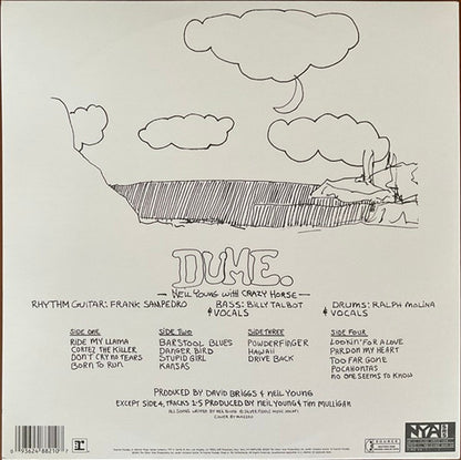 Neil Young with Crazy Horse - Dume double vinyl LP tracklist