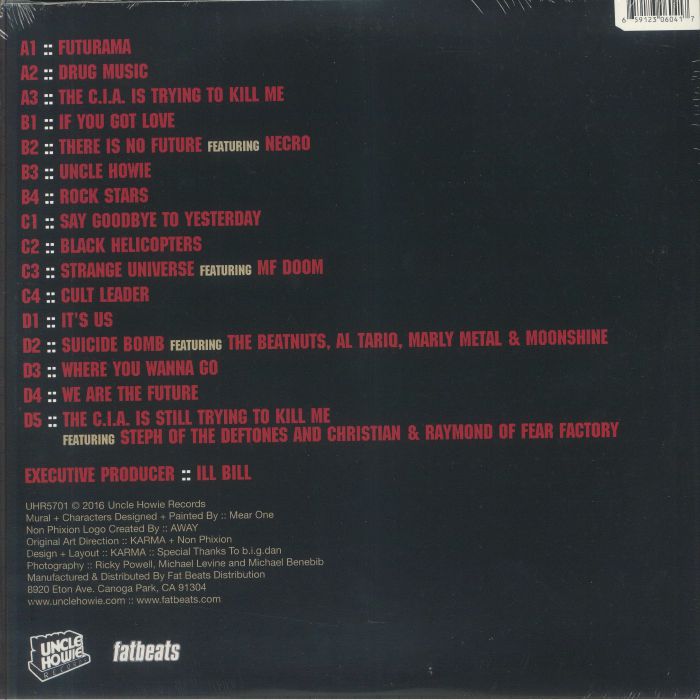 Non Phixion The Future Is Now vinyl album back cover