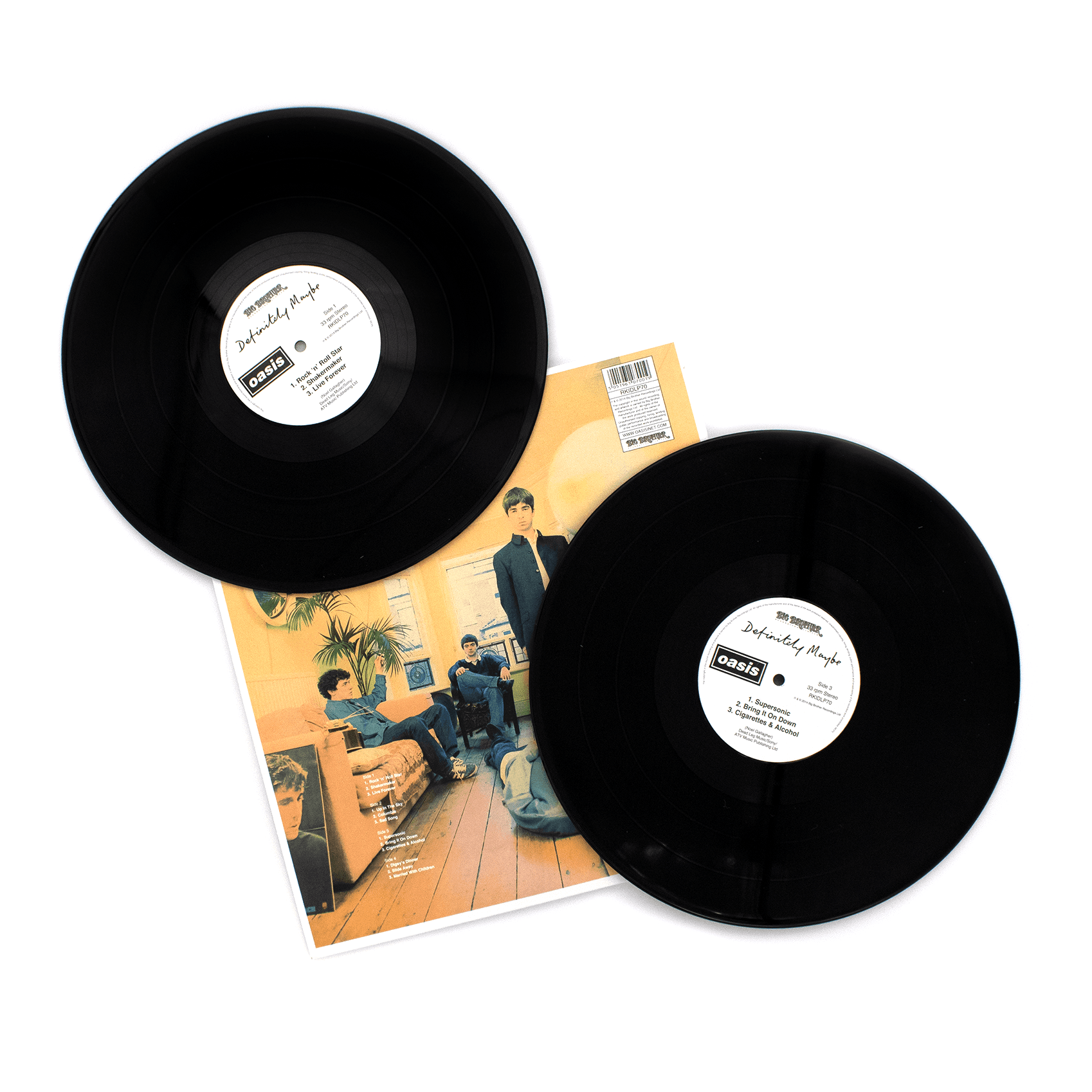 Oasis definitely maybe black double vinyl LP packshot