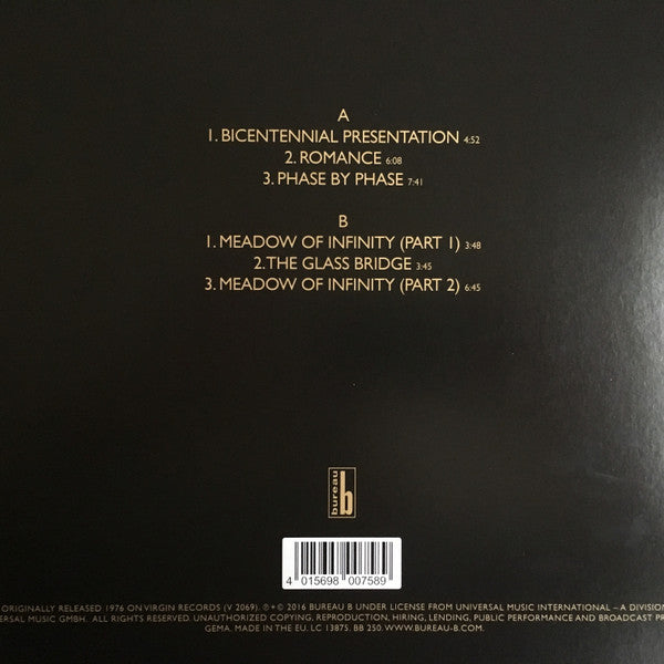 Peter Baumann - Romance 76 vinyl LP tracklist