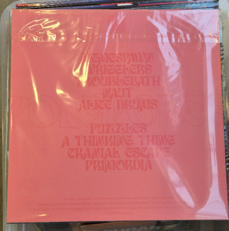 Polypores - Wrigglers primordial blue vinyl LP tracklist