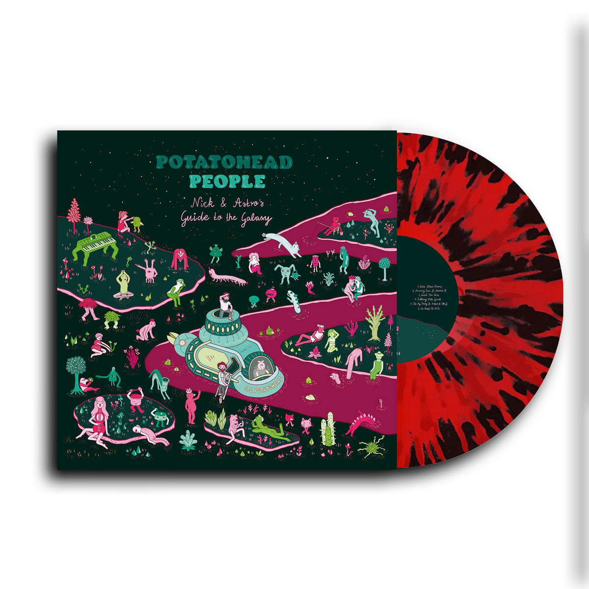 Potatohead People - Nick & Astro's Guide To The Galaxy red and black splatter vinyl