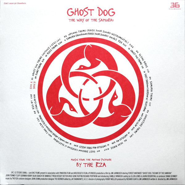 RZA Ghost Dog album back cover tracklist