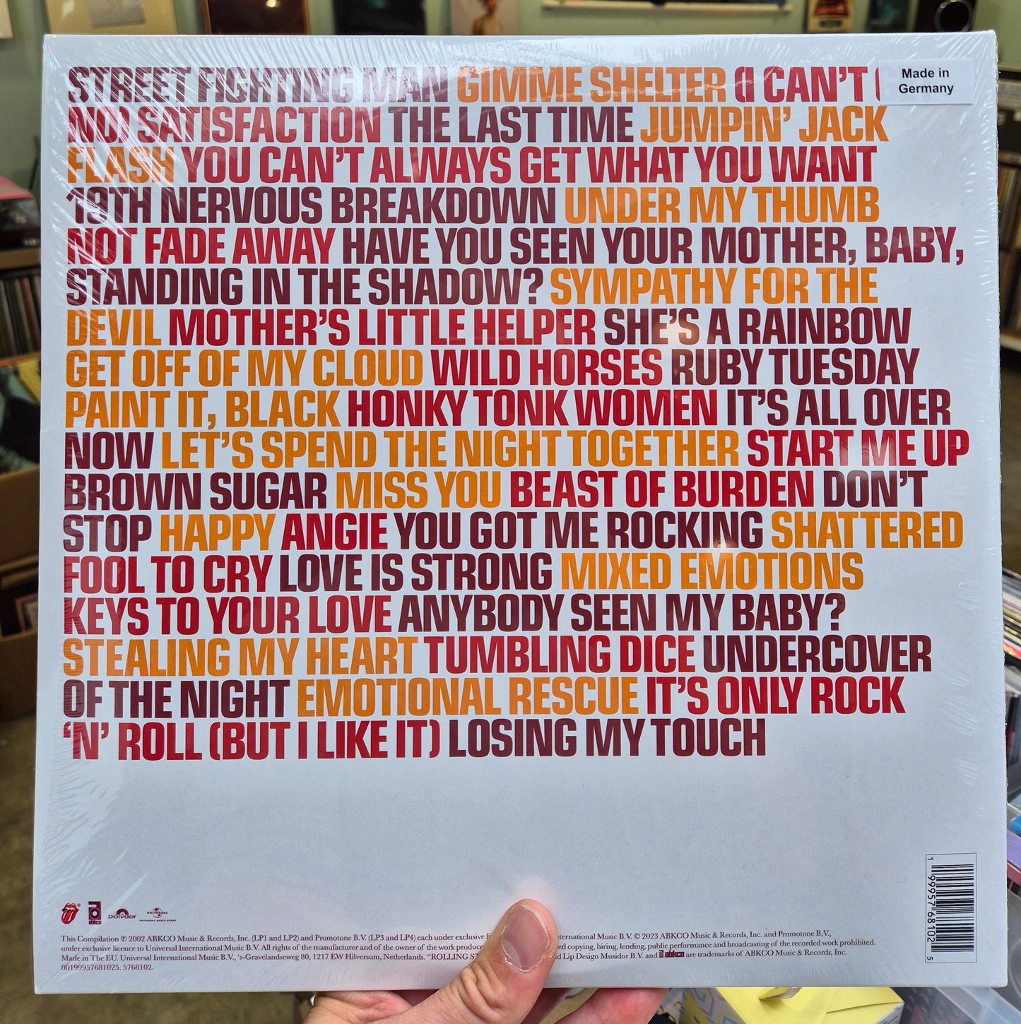 Rolling Stones - Forty Licks - Vinyl 4LP tracklist