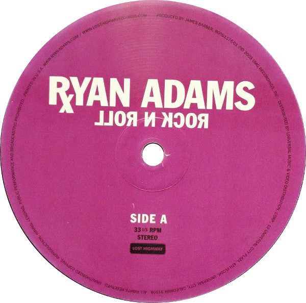 Ryan Adams - Rock n Roll black vinyl LP 