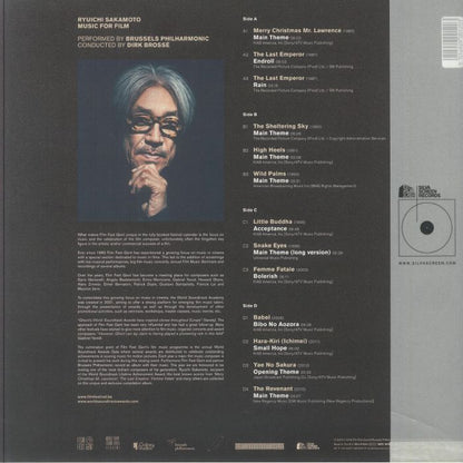 Ryuichi Sakamoto - Music for Film amber and black double vinyl LP tracklist
