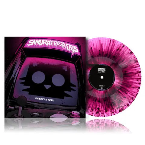Samurai Pizza Cats - Press Start pink and lilac splatter vinyl LP