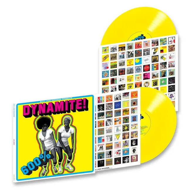 Soul Jazz Records Presents: 600% Dynamite! Ska, Soul, Rocksteady, Funk and Dub in Jamaica yellow vinyl double LP