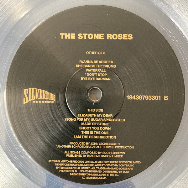 Stone Roses - The Stone Roses clear vinyl
