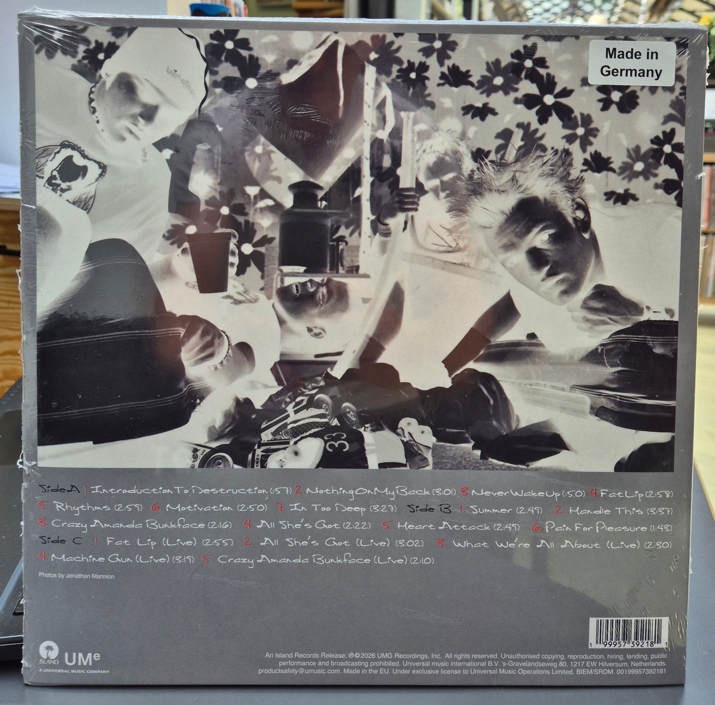 Sum 41 - All Killer No Filler - vinyl 2LP tracklist